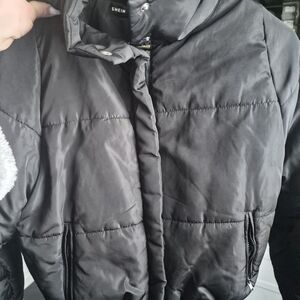 Black Puffer Jacket Shein